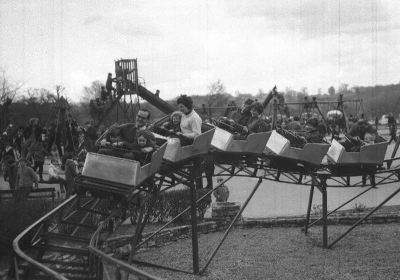 Roller coaster at Wicksteed Park in the 1950s or 60s