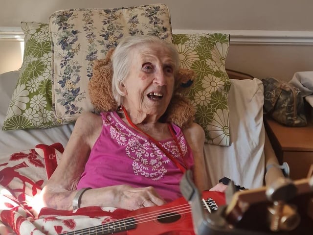 Even at 100 this wont stop resident Pauline from joining in