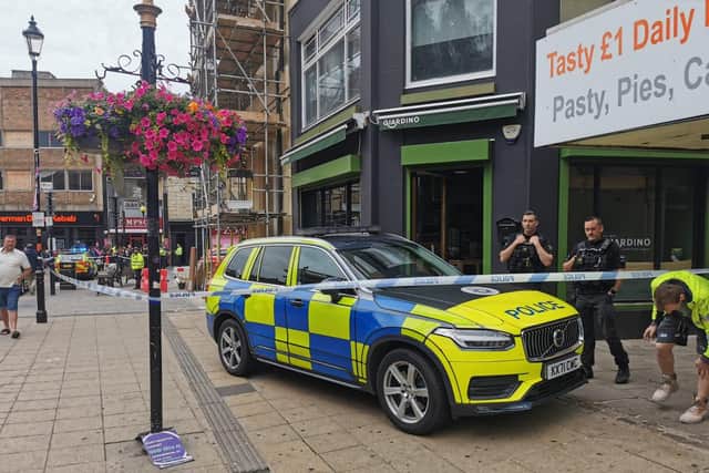 Several areas are cordoned off.