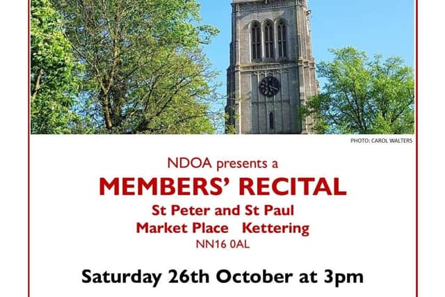 Organ recital 26 October, St Peter & Paul 3pm