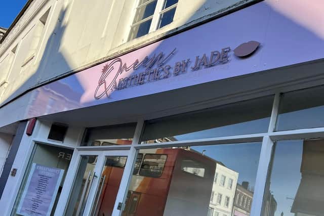 Jade's Queen Aesthetics salon in Silver Street Wellingborough