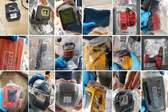150 items have been stolen from building sites across Northamptonshire.