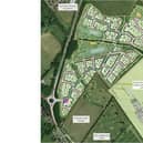The proposed site of the planning application for up to 450 houses on the edge of Rushden