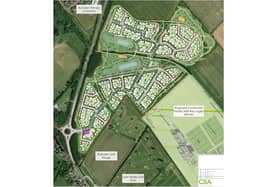 The proposed site of the planning application for up to 450 houses on the edge of Rushden