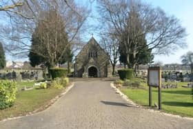 The chapel in Raunds' London Road cemetery