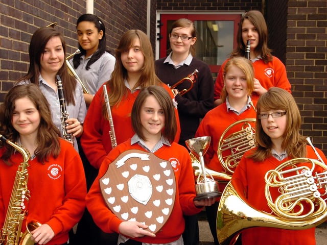 Kettering: Southfield school students who won trophies at the Kettering Eisteddfod
Front: Ophelia Wilson, Holly Tomlin, and Jessica Nicol,
Centre: Jessica Gordon, Jenna Manners, and Kerry Carr.
Back: Chloe Russell, Catherine Garrod, and Hannah Turney.
March 2011