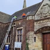 Workers have already been on the roof of Kettering Library making further emergency repairs/National World