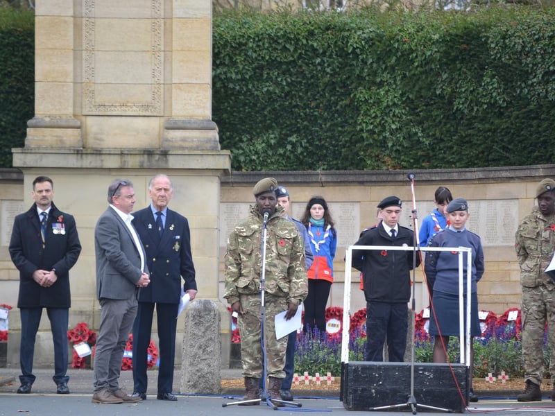 Hundreds gather at Broad Green in Wellingborough to pay respects at Remembrance Sunday service
