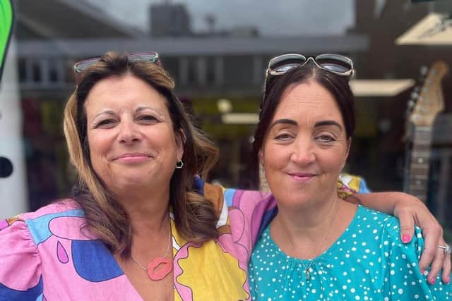 Davina (left) with new owner Katie