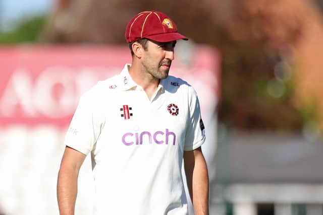 Ben Sanderson was elated by Northants' victory over Lancashire (Picture: Peter Short)