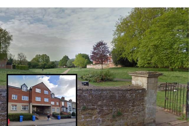 Manor Park Rothwell, from Squires Hill /inset Clicker Close /Google