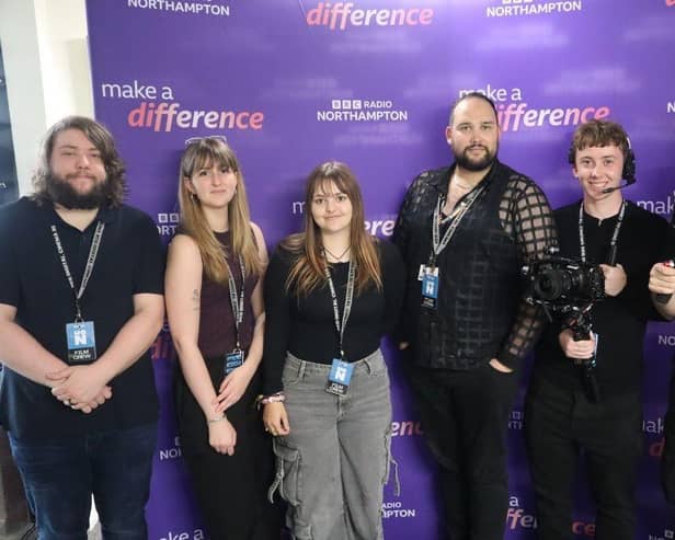 UON students at BBC Radio Northampton's Make a Difference Awards 2025.