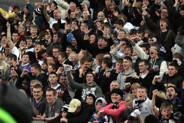Bristol v Corby FA Cup 1st  round: Fans celebrate Corby goal. 2001