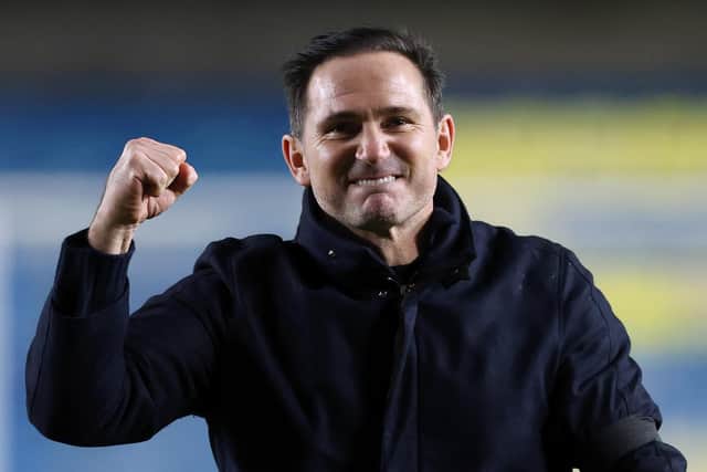Frank Lampard celebrates a Coventry win. Photo Richard Pelham, Getty Images.