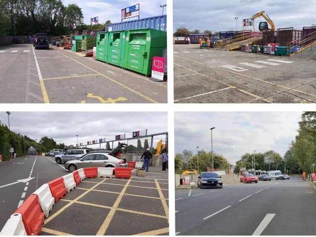 The four household waste recycling centres in North Northamptonshire. Image: NNC / National World
