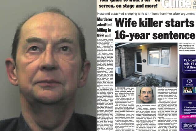 Colin Adlard died while serving a prison sentence for killing his wife of 30 years in 2011 at their Northampton home.
