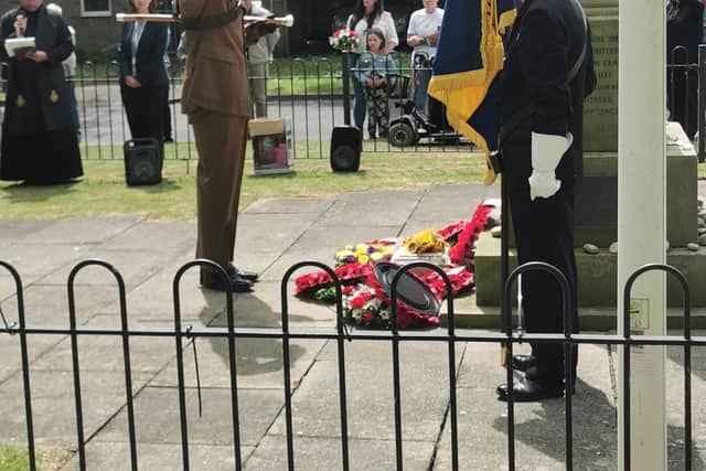 The Armed Forces day event took place at the cenotaph in the Old Village