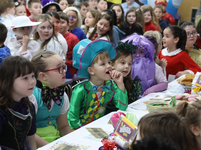 Golden ticket winners at Corby Kingswood Primary Academy:Corby children get Willy Wonka's golden tickets