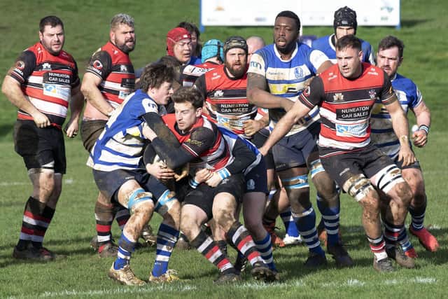 Action from Kettering's hammering at the hands of Nuneaton (PIcture: Glyn Dobbs)
