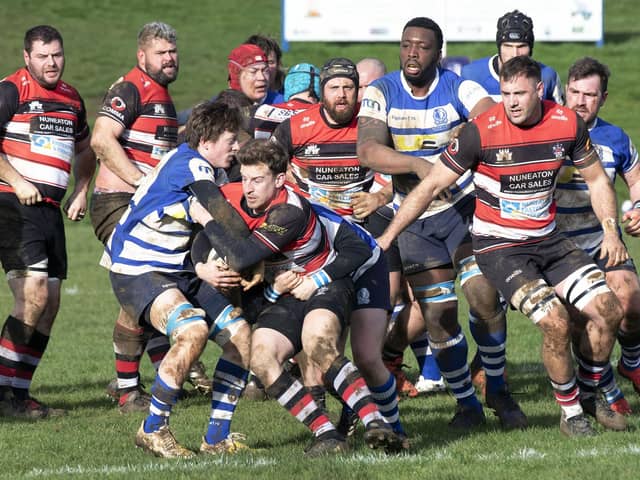 Action from Kettering's hammering at the hands of Nuneaton (PIcture: Glyn Dobbs)