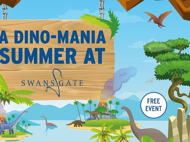 Free dinosaur fun is coming to the Swansgate Shopping Centre this summer