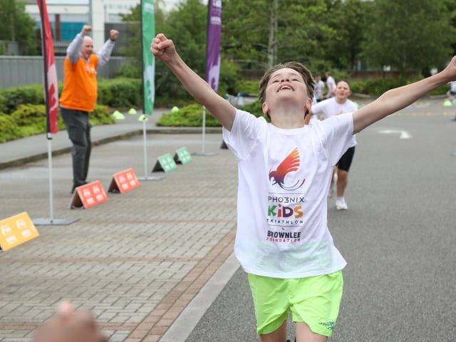 School pupils take part in the Kids of Steel mini triathlon in Corby/IMG
