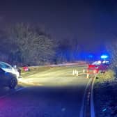 The collision happened in Earls Barton on Sunday (February 5). Photo: Northants Road Policing Team.