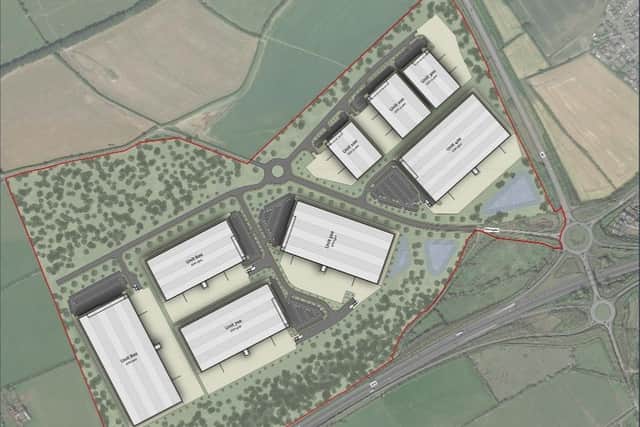Harworth Group are proposing to build up to eight warehouses off Junction 3 of the A14 on the Harrington Road/Harworth Group