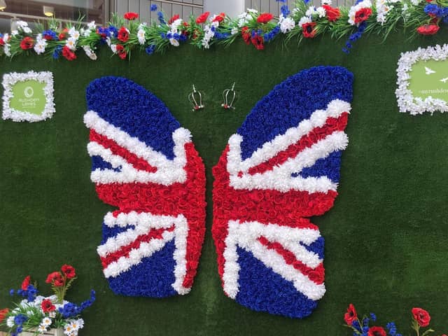The butterfly wall at Rushden Lakes has had a royal makeover