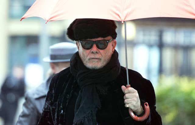 Former pop star Gary Glitter, real name Paul Gadd, at a previous court hearing