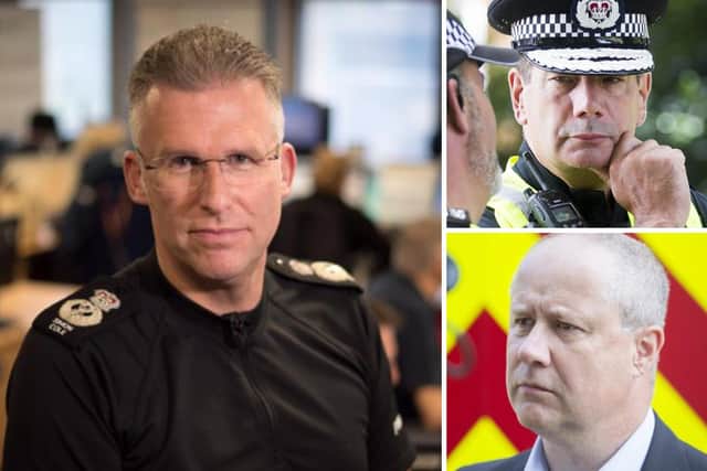 Nick Adderley and Stephen Mold have joined tributes to former Leicestershire Chief Constable Simon Cole (left)