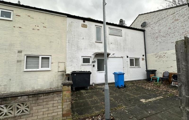This three-bedroomed terrace on the Kingswood Estate on the will go to auction on May 9. It was last purchased for £185,000 in 2021.