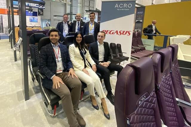 Acro/Pegasus New contract win annoucement at Aircraft Interiors Exhibition in Hamburg last week