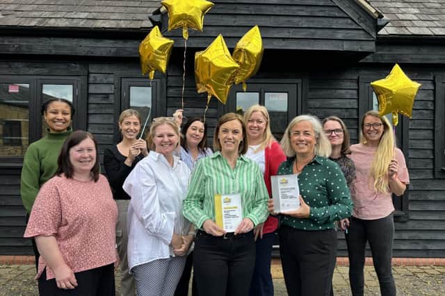 Some of the Thrive Occupational Therapy Services team celebrating with their awards.
