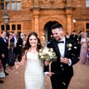 A happy couple at Delapré Abbey – photograph courtesy of Sky Photography