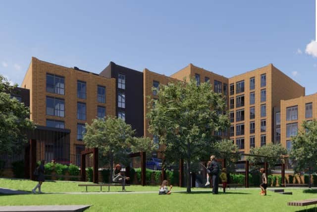 CGI illustration of what the six-storey apartment blocks could have looked like. Credit: Glenrowan Homes