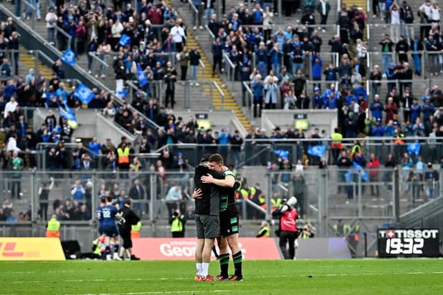 Fraser Dingwall was consoled after Saints lost to Leinster at Croke Park (photo by Charles McQuillan/Getty Images)