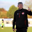 It was thumbs up from Kettering Town manager Lee Glover after the 2-1 victory over Spennymoor Town. Picture by Peter Short
