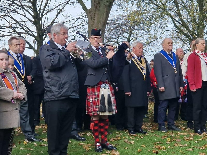 Corby RBL Remembrance Sunday parade and service at Corby War Memorial/
