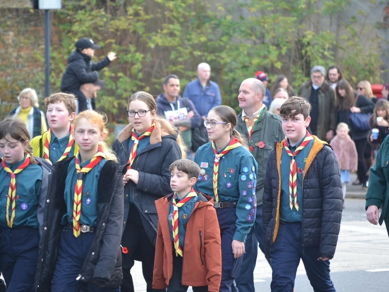 Hundreds gather at Broad Green in Wellingborough to pay respects at Remembrance Sunday service