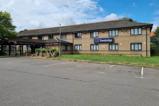 Thrapston A14 Junction 13 services includes a Travelodge