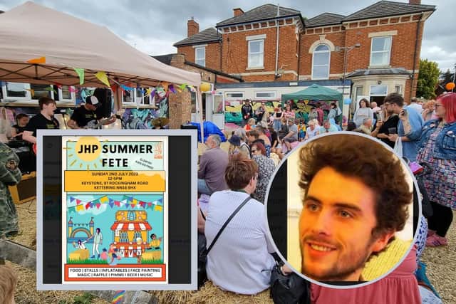 Johnny's Happy Place fete with inset Johnny Mackay