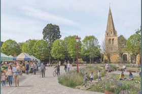 Artist impression of new public space at Market Place Credit: NNC