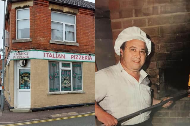 Frank's in Havelock Street and Frank pictured in 1993