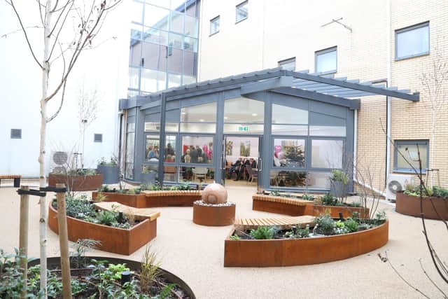 Treatment Centre courtyard - Kettering General Hospital /National World