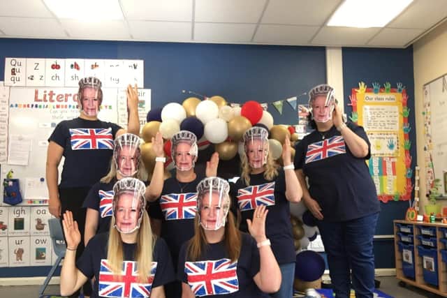 Millbrook Infant School staff celebrating the Jubilee