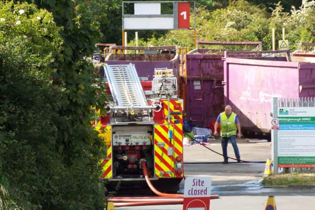 The site was evacuated and closed for the rest of the day following the fire