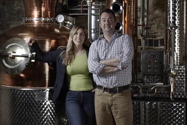 Co-founders of Warner's Distillery, Tina and Tom Warner.