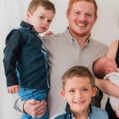 The Souch family from Wellingborough have been talking about the challenges and rewards of their son's autism. From left: Reuben, Steve, Riley, Leila and baby Rory. Image: Hannah Birtwistle Argyle