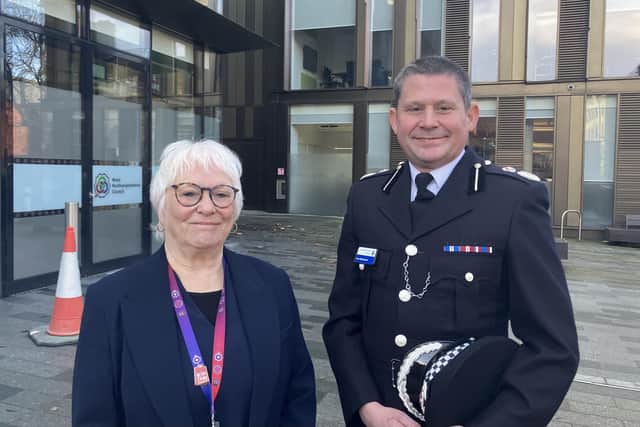 Police Fire Crime Commissioner Danielle Stone and Chief Constable Ivan Balhatchet.
Credit: Nadia Lincoln LDRS